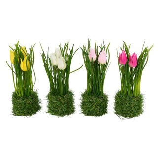 # Bloem op basis Tulp Tulipa  geel -6x14x22CM - per stuk