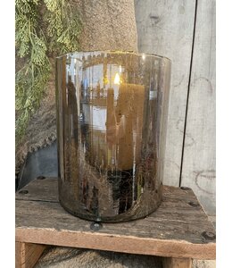 ## wordt niet verzonden -Cylinder - lichtbruin glas - 20 x 30 cm