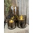 ## wordt niet verzonden -Cylinder - lichtbruin glas - 20 x 30 cm