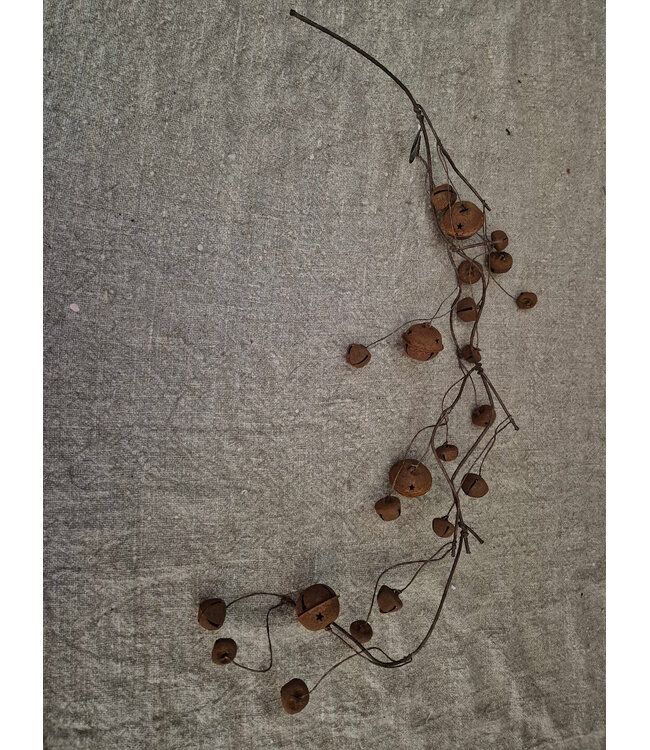 ### Tak met roestige bellen - kerstbeltak - L - ca. 80 cm
