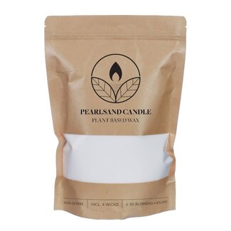 ## Kaarsenzand - zak 400 gram met 4 lonten - wit