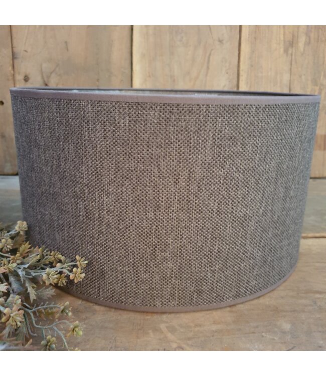 # 1005 - KKL - lampenkap - donkerbruin linnen - 35 cm