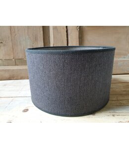 1003 - KKL - Lampenkap - zwart/antraciet linnen - 25 cm x 25 x15 cm