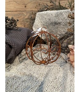 # Draadbol - roest - 12 x 12 cm