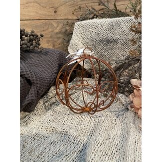 # Draadbol - roest - 12 x 12 cm