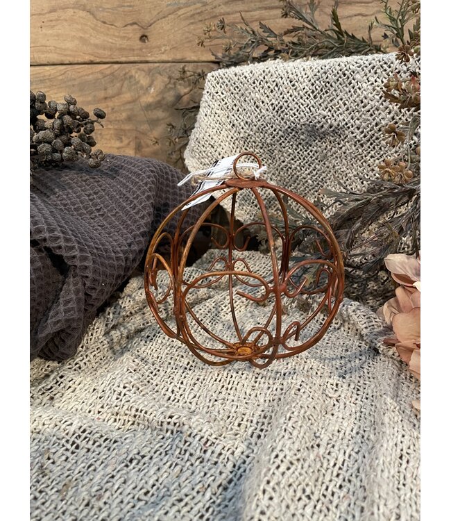# Draadbol - roest - 12 x 12 cm