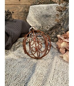# Draadbol - roest - 10 x 10 cm