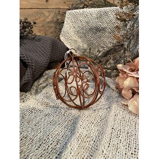# Draadbol - roest - 10 x 10 cm