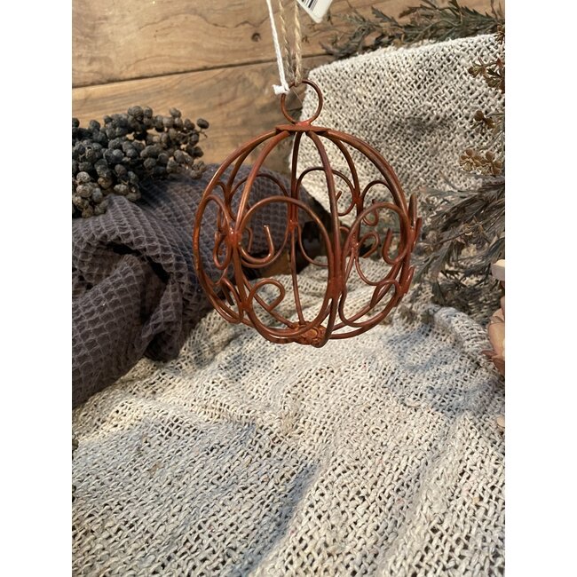 # Draadbol - roest - 10 x 10 cm
