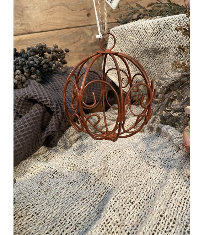 # Draadbol - roest - 10 x 10 cm