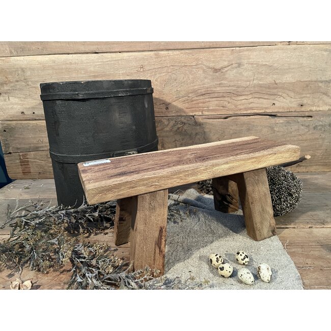 Houten bankje/krukje/opstapje - ca. 45 x 15 x 20 cm