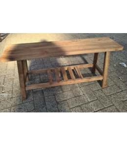 Houten bank - met rek onder - ca. 100 x 25 x 50 cm