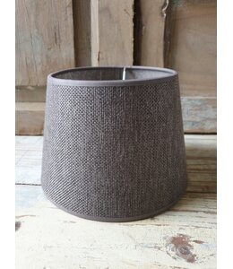 1005 - RL - Lampekap - donkerbruin linnen - 20cm onder x 15 cm boven