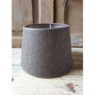 1005 - RL - Lampekap - donkerbruin linnen - 20cm onder x 15 cm boven