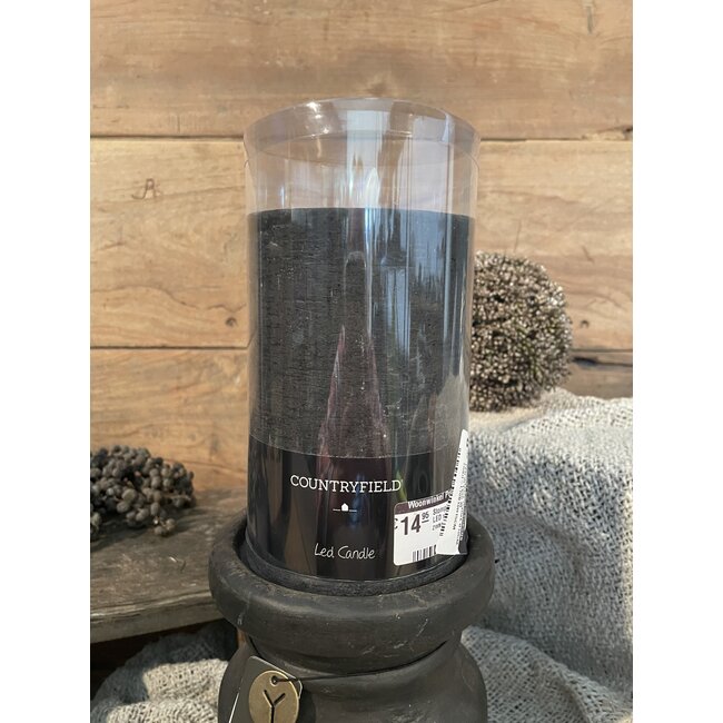 Countryfield Stompkaars rustiek Ø10CM LED ro Lyon M zwart-L10B10H15CM