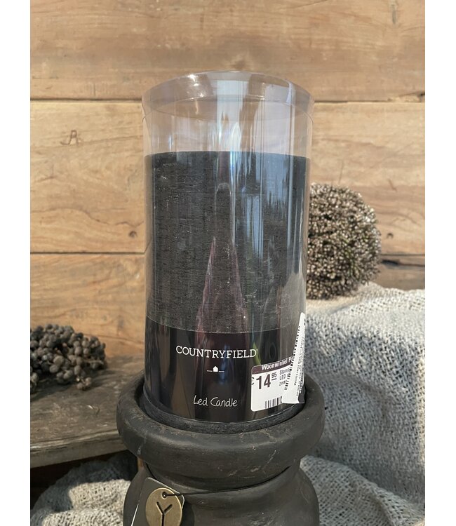 Countryfield # Stompkaars rustiek Ø10CM LED ro Lyon M zwart-L10B10H15CM