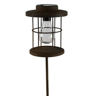 Countryfield # Solarlamp steker recht LED ro Daryl roest-L15B15H88CM