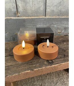 @ Maxi theelicht Ø6,7CM LED ro Lyonie s2 amber-L6,7B6,7H5,5CM
