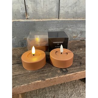 # Maxi theelicht Ø6,7CM LED ro Lyonie s2 amber-L6,7B6,7H5,5CM