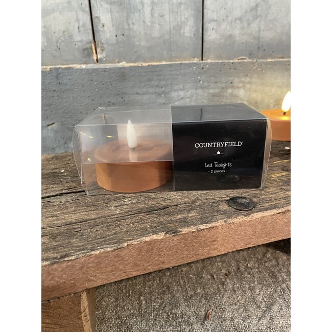 # Maxi theelicht Ø6,7CM LED ro Lyonie s2 amber-L6,7B6,7H5,5CM