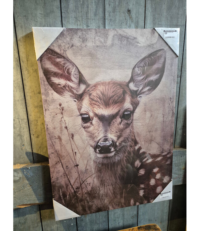 # Schilderij hertje - 70 x 50 cm - canvas