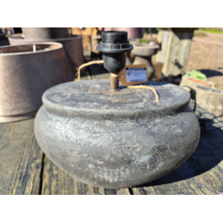 Lampvoet - aardewerk - black and sand - ca. 30 x 22 x 20 cm