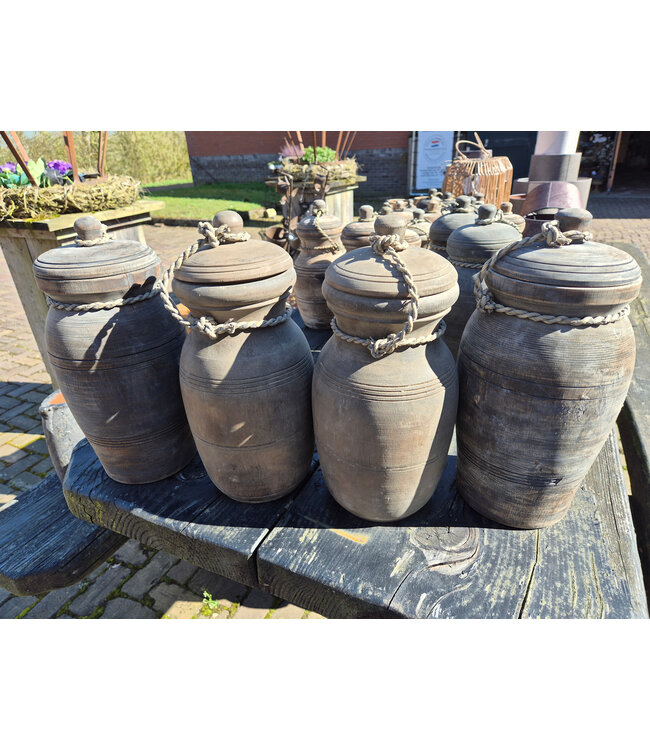 # Mix - houten pot met deksel - per stuk