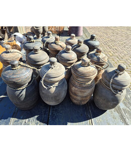 # Mix - houten pot met deksel - per stuk