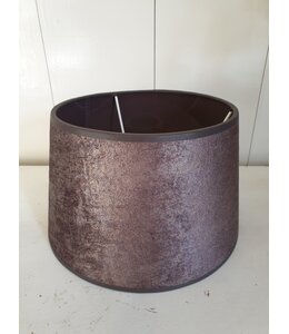 2062 - RL-  lampenkap - schuin - bruin - 25 (boven 20) x 15 cm