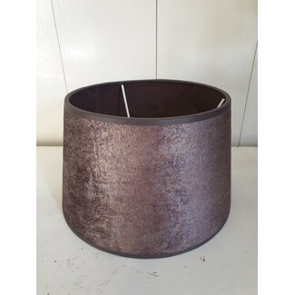 2062 - RL-  lampenkap - schuin - bruin - 25 (boven 20) x 15 cm
