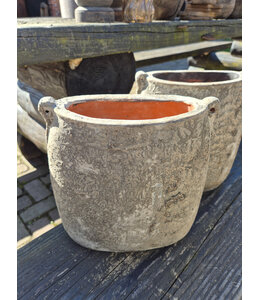 @ Vaas/pot - aardewerk - Cald clay - 22 x 8 x 25 cm - per stuk