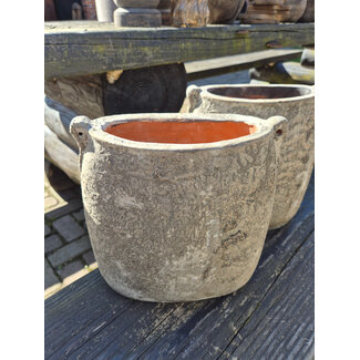 # Vaas/pot - aardewerk - Cald clay - 22 x 8 x 25 cm - per stuk