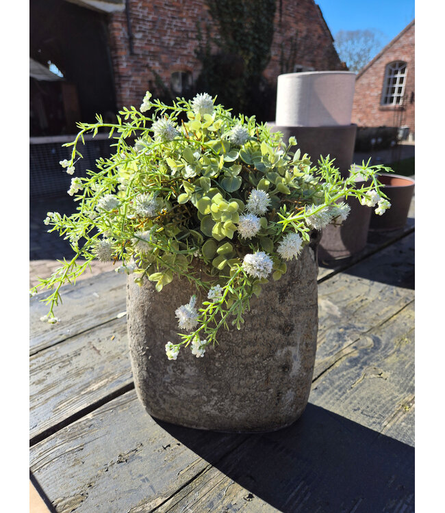 # Vaas/pot - aardewerk - Cald clay - 22 x 8 x 25 cm - per stuk