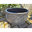 Bloempot -aardewerk ovaal -black and sand -42 x 20 x 22 cm - per stuk