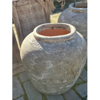 Bloempot/vaas - aardewerk - cald clay- ca. 40 x 25 x 40 cm (wordt niet verzonden)