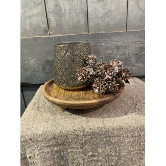 ## Houten plateau - 24,5x24,5x4,5cm