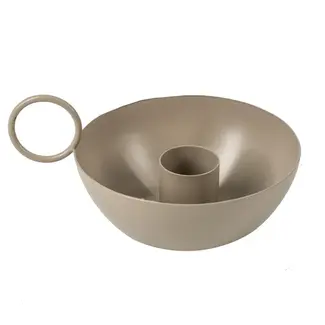 Kaarsenstandaard bowl sand - 11 x 9 x 4 cm
