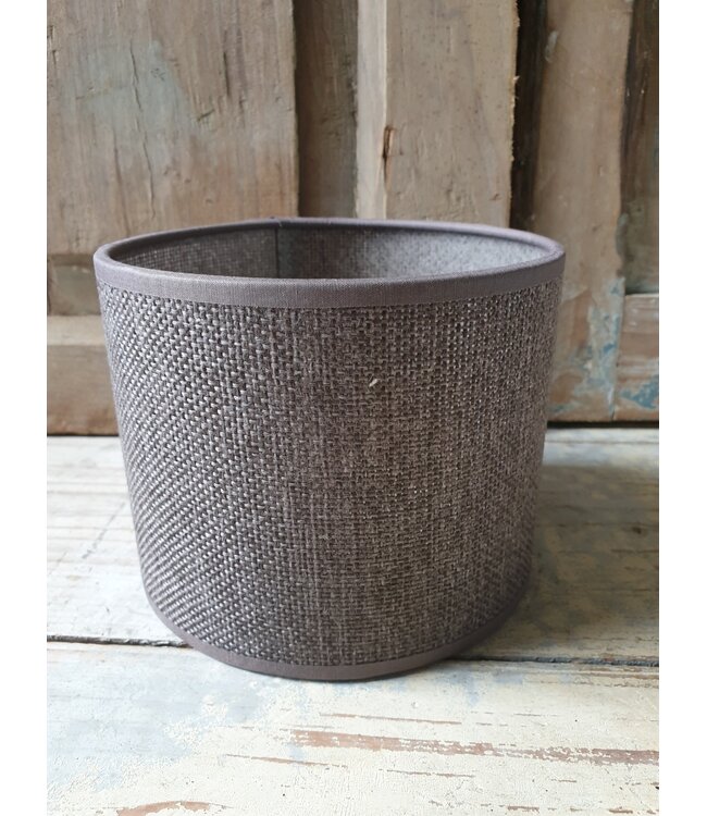 # 1005 - KKL - Lampenkap - Donkerbruin linnen - 15 x 15 x 12 cm