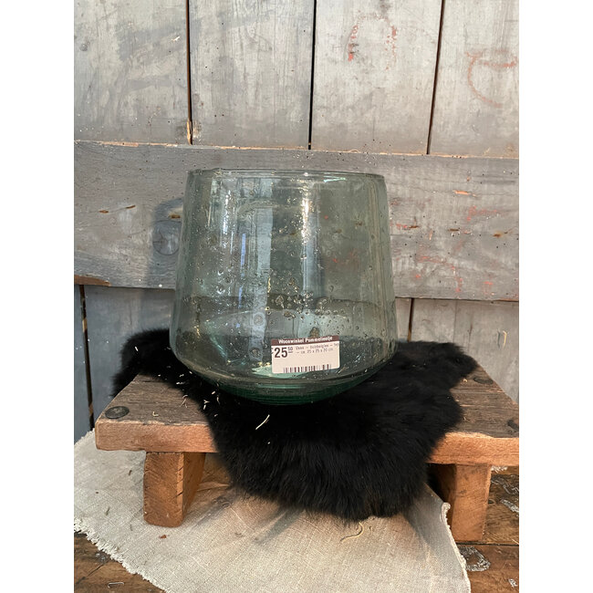 Countryfield # Vaas - bubbelglas - taps - ca. 25 x 25 x 20 cm