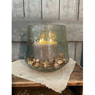 Countryfield # Vaas - bubbelglas - taps - ca. 30 x 30 x 25 cm