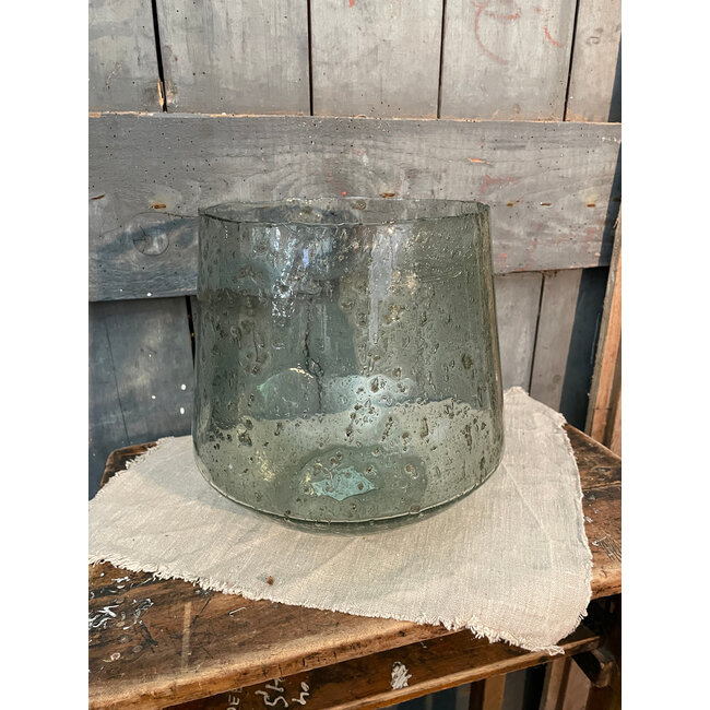 Countryfield # Vaas - bubbelglas - taps - ca. 30 x 30 x 25 cm