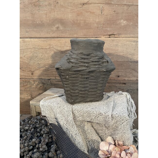 ## wordt niet verzonden - Leemmand ca. 25 x 15 x 25 cm - foto wijkt iets af