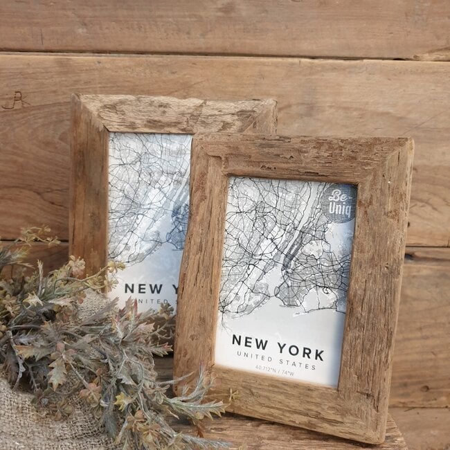 ## wordt niet verzonden - Fotolijst - oud hout - per stuk - 16 x 21 x 2 (binnenkant 9,5 x 14,5 cm)