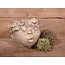 ## wordt niet verzonden - Planter Face Concrete Gold 26x23x21cm