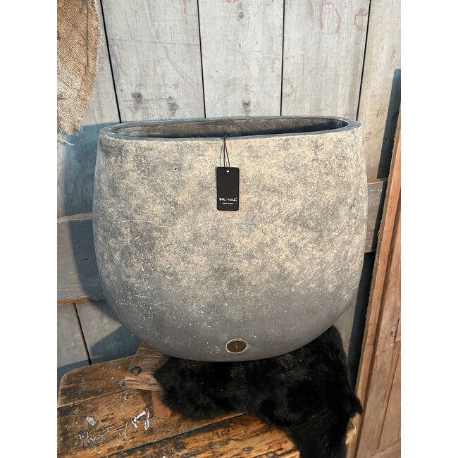 ## wordt niet verzonden  Planter Oval DeLuxe Ancient Clay L 45x20x40