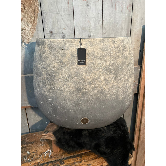 ## wordt niet verzonden  Planter Oval DeLuxe Ancient Clay L 45x20x40