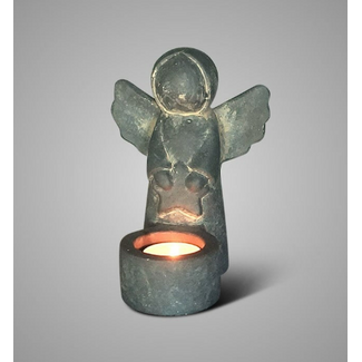 ## wordt niet verzonden Tealightcup Angel with Star Majestic Vintage M D.12 H.16