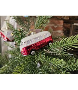 ## Ornament bestelwagen rood - l10,5xb5xh5,5cm