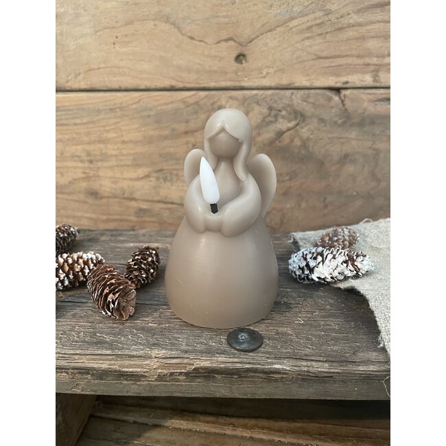 Countryfield ## Engel kaars LED Lyon S taupe-L7B7H11,5CM 799963