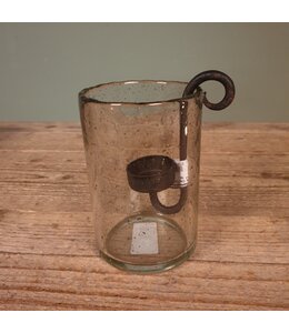 @ Zwart metalen hanger waxine - 14 x 10 x 5 cm